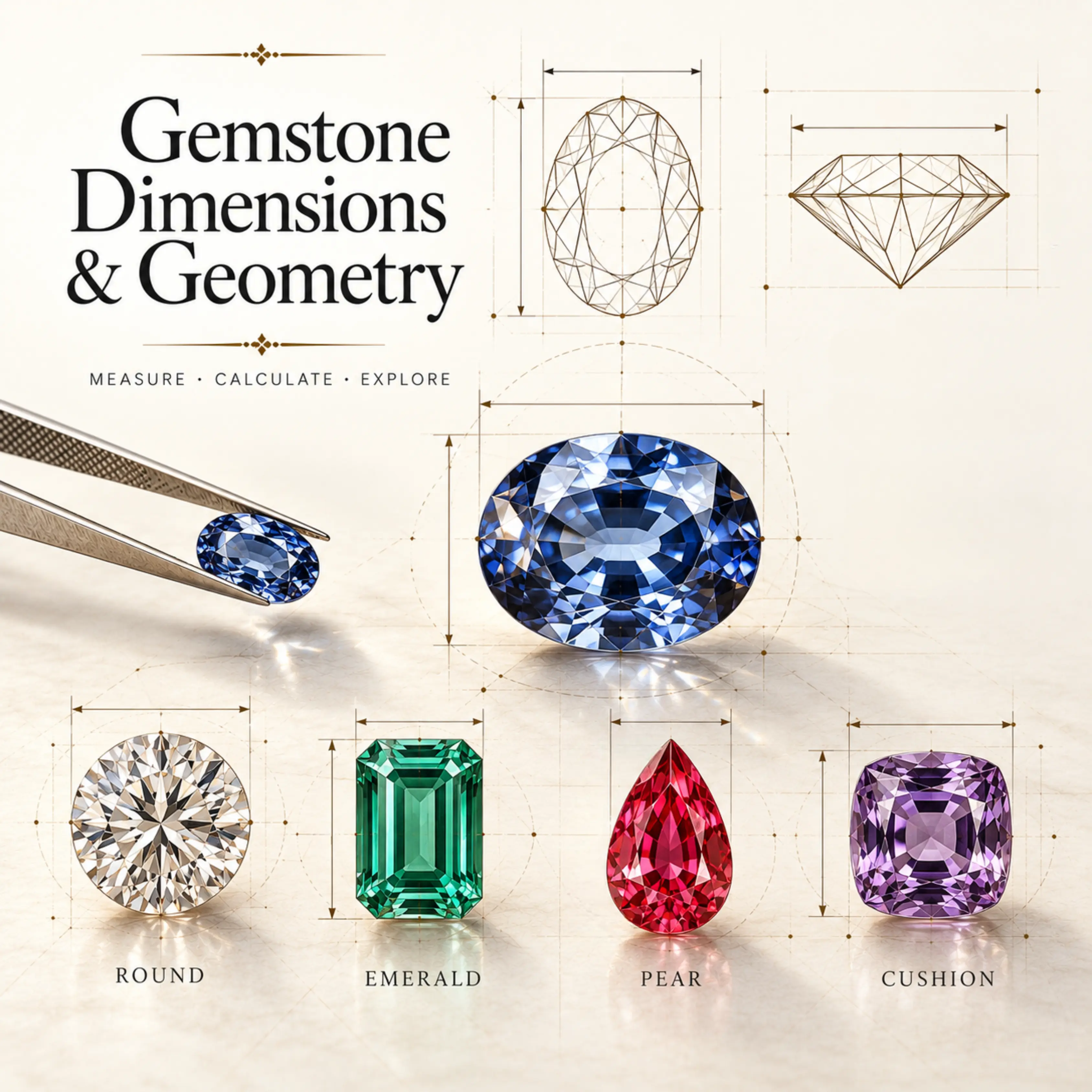 Calculators. Jewelry Calculators. Gemstone Dimensions & Geometry. AP | Pivtorak.Studio. 22.10.2026 © Anna Pivtorak (Kostyuk)