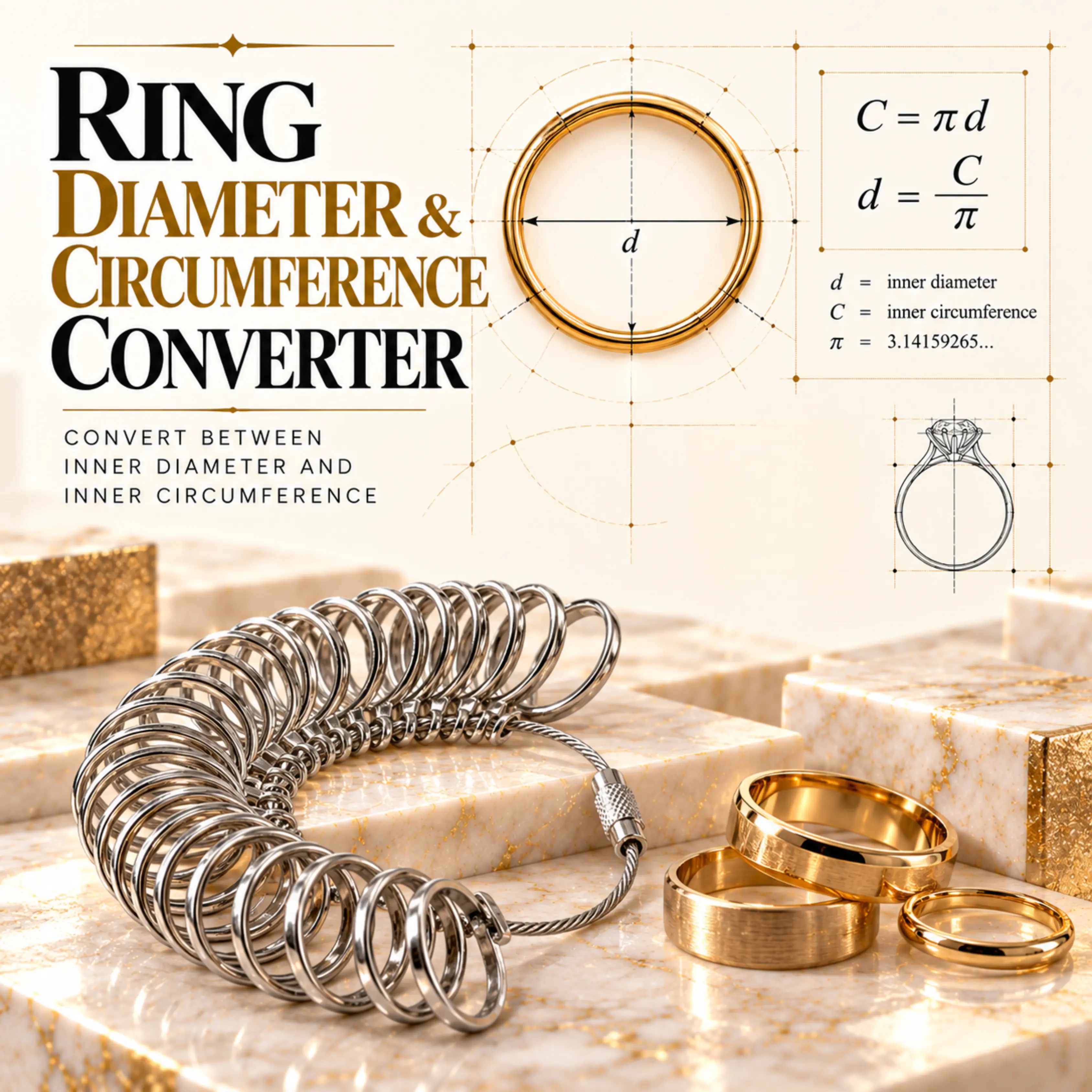 Converters. Jewelry Converters. Ring Diameter & Circumference Converter. AP | Pivtorak.Studio. 23.10.2026 © Anna Pivtorak (Kostyuk)