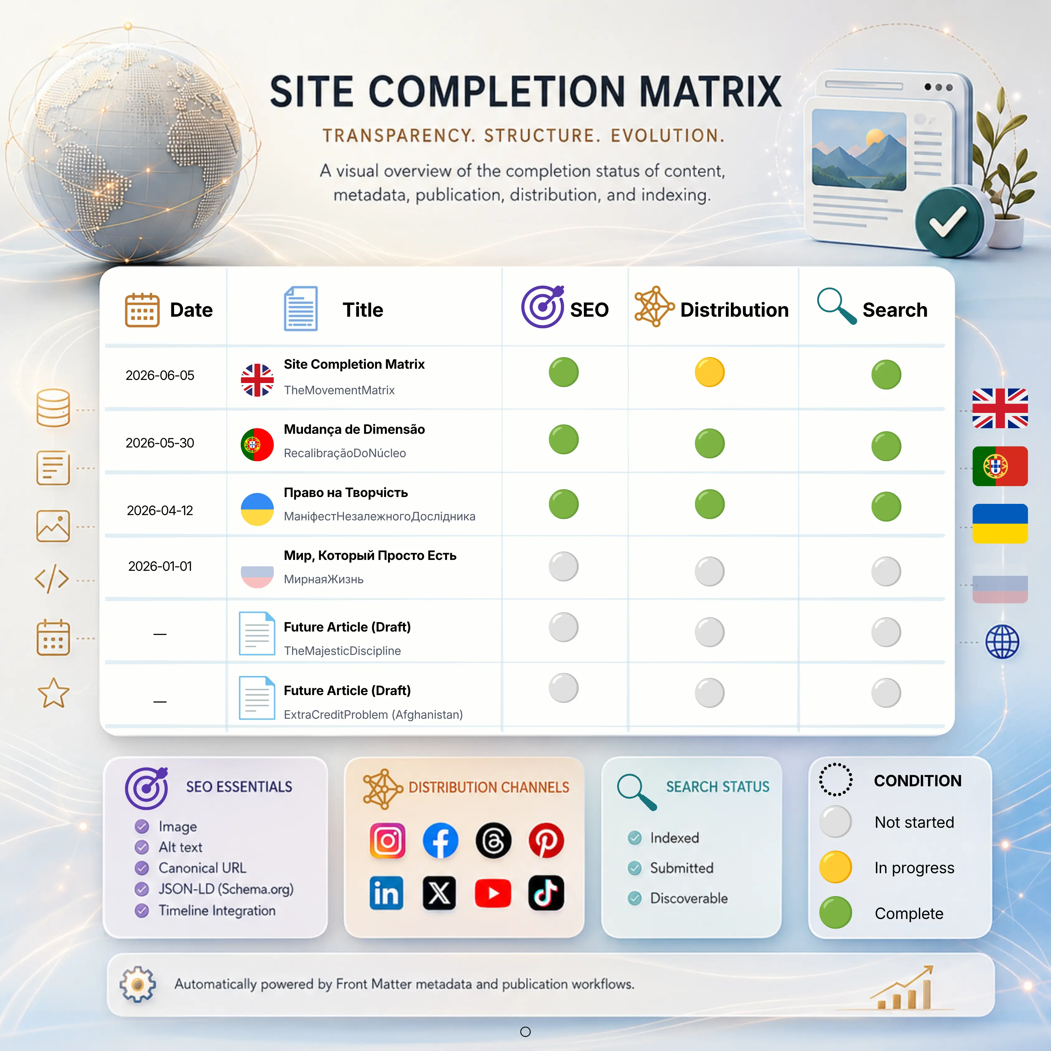 Matriz de Conclusão do Site